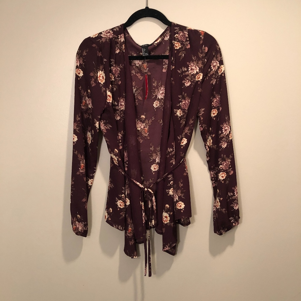 Floral Wrap-around Top